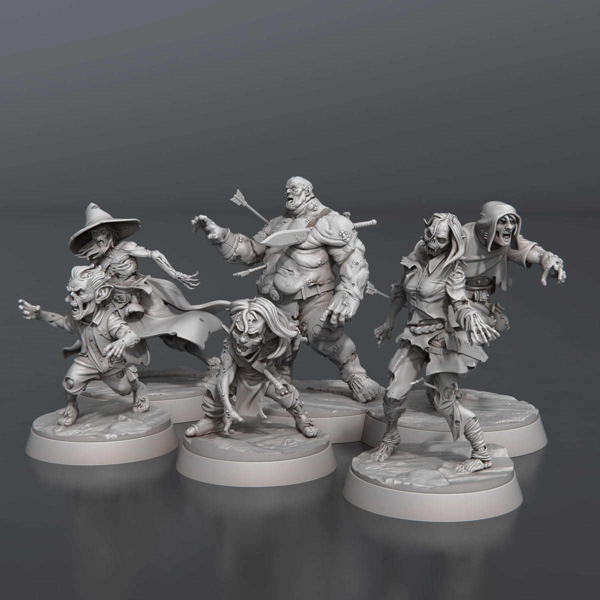 STL Miniatures - Zombies - DnD/TTRPG Figure/Miniature