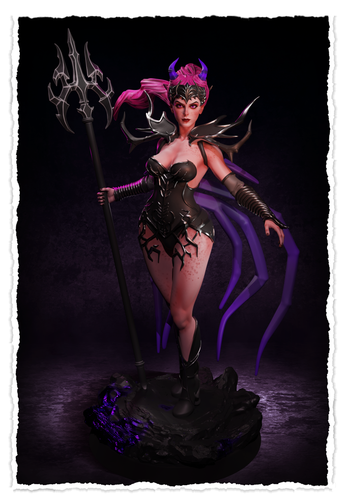Jugglers Miniatures - Queen of Spiders #2 - 75mm Pin Up/Figure/Model/Diorama