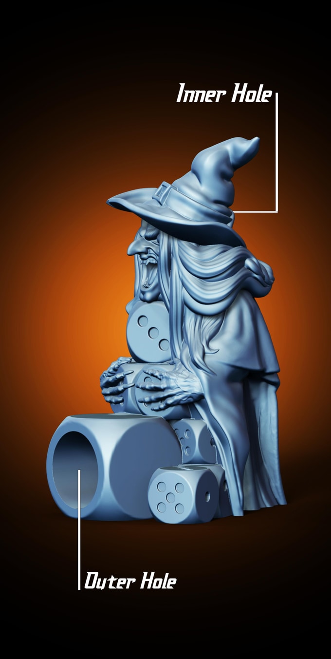 Slope3D - Witch (Enigma) Dice Tower - DnD/TTRPG/Roleplaying/Wargames