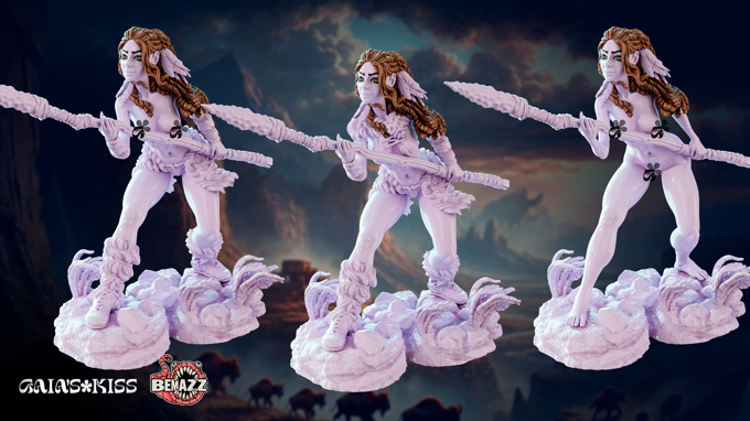 Gaia Miniatures - The Hunt - Seren Windstrike - 75mm Pin Up/Figure/Model/Diorama