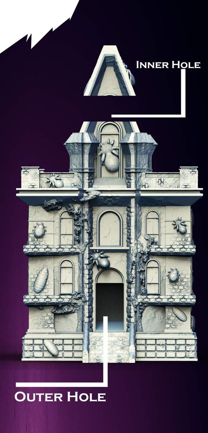 Slope3D - Infested Mansion Dice Tower - DnD/TTRPG/Roleplaying/Wargames