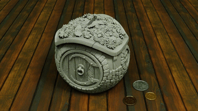 Hera'Stone - Hobbit House Dice Box - DnD/TTRPG/Roleplaying/Wargames