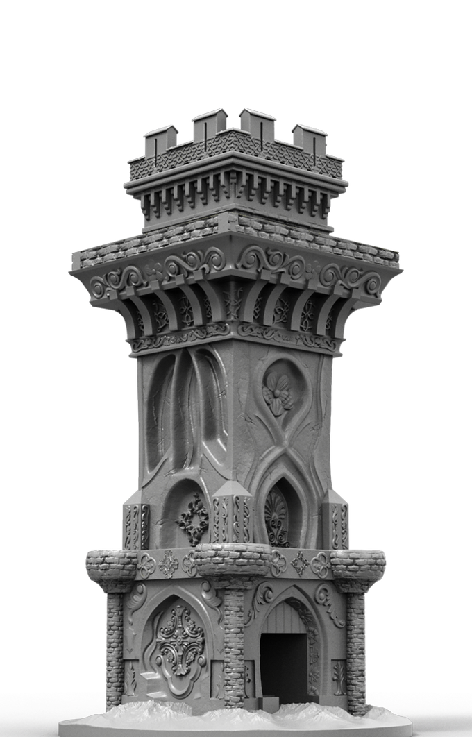 Slope3D - Desert Castle Dice Tower - DnD/TTRPG/Roleplaying/Wargames