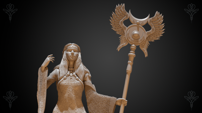 Acadia Studios - Tara Elven Queen - 32/75/100mm DnD/TTRPG Figure/Miniature - Helios3DPrinting
