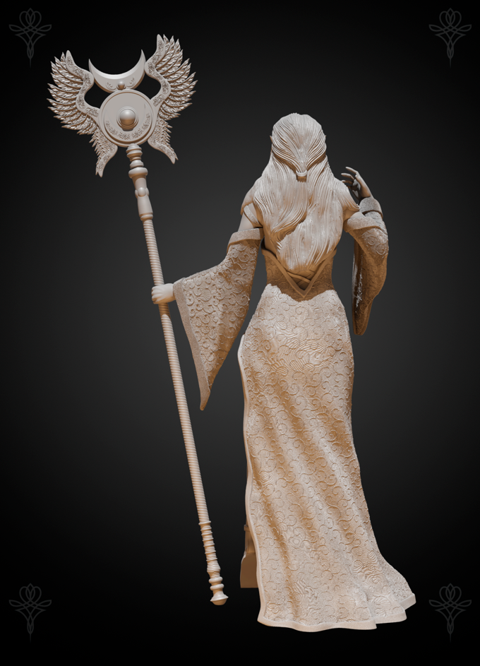 Acadia Studios - Tara Elven Queen - 32/75/100mm DnD/TTRPG Figure/Miniature - Helios3DPrinting