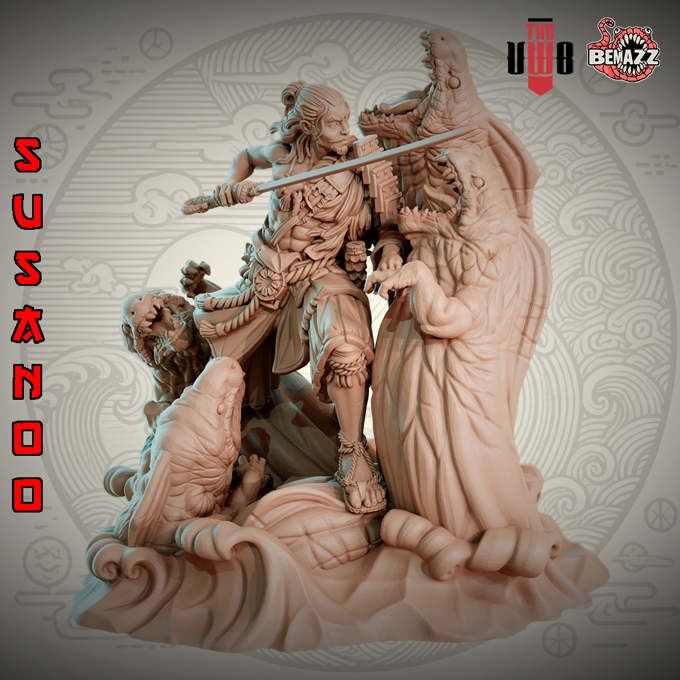 Bemazz Miniatures - Japanese Gods Vol.1 - Susanoo - 75/120mm Pin Up/Figure/Model/Diorama