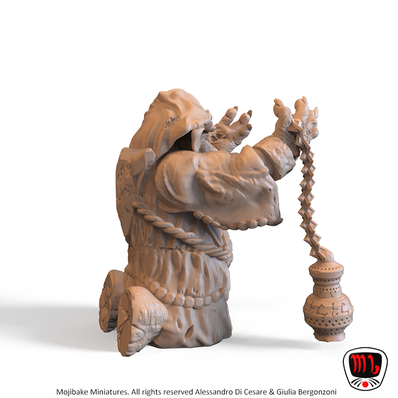 Mojibake - Cult of Chterr-Fagn - Loxodon Acolyte - DnD/TTRPG Figure/Miniature - Helios3DPrinting