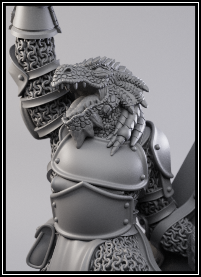 STL - Dragonborn Cleric - DnD/TTRPG Figure/Miniature