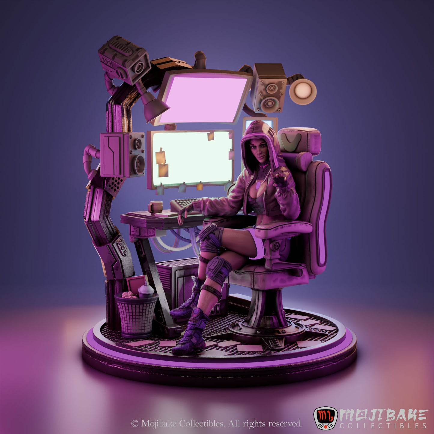Alessandro Di Cesare - Chroma City - Ada, Cyber Sentinel - 100mm Pin Up/Figure/Model/Diorama - Helios3DPrinting
