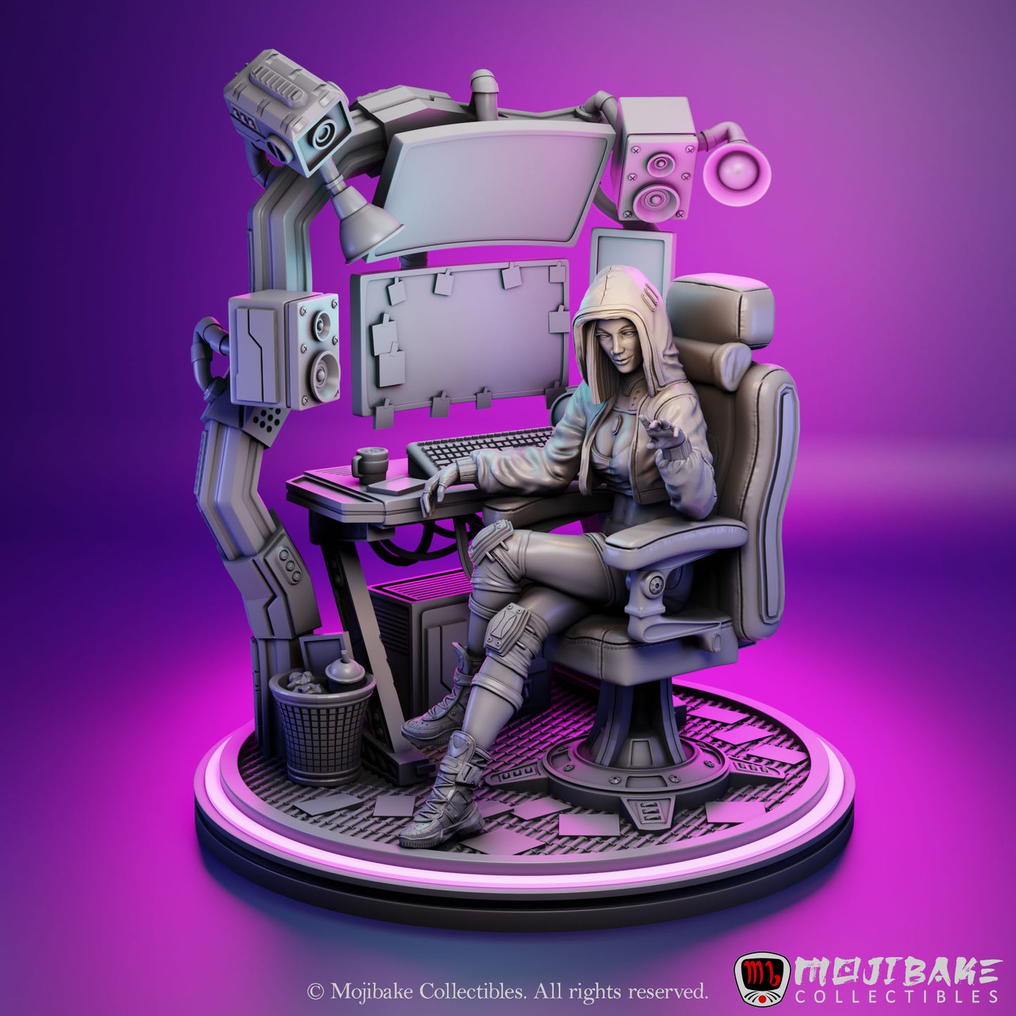 Alessandro Di Cesare - Chroma City - Ada, Cyber Sentinel - 100mm Pin Up/Figure/Model/Diorama - Helios3DPrinting