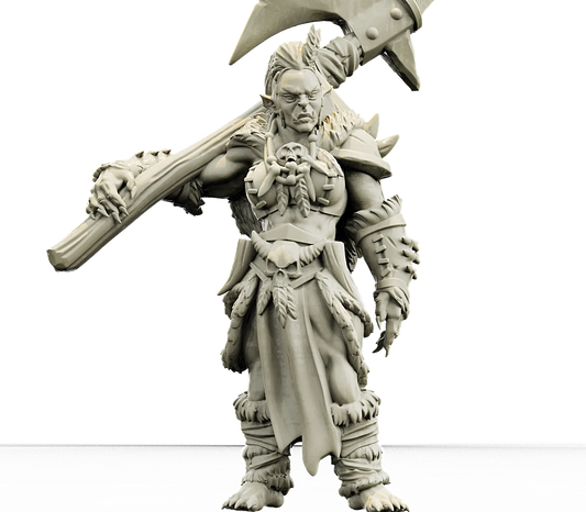 Brayan Nafarrate - Bestiary #4 - Orc Female #1 - DnD/TTRPG Figure/Miniature