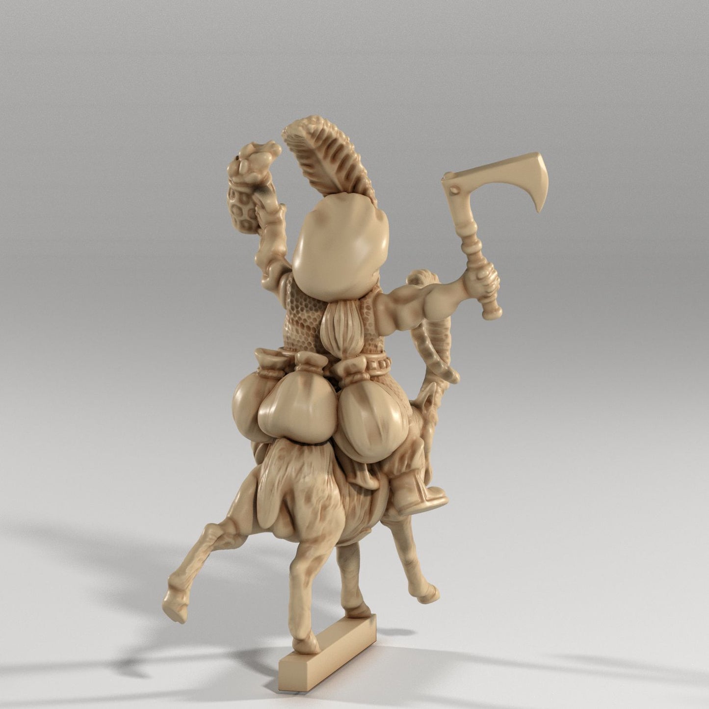 Medusa Miniatures - Adventurers - Dwarf on Goat - DnD/TTRPG/Roleplaying/Wargames