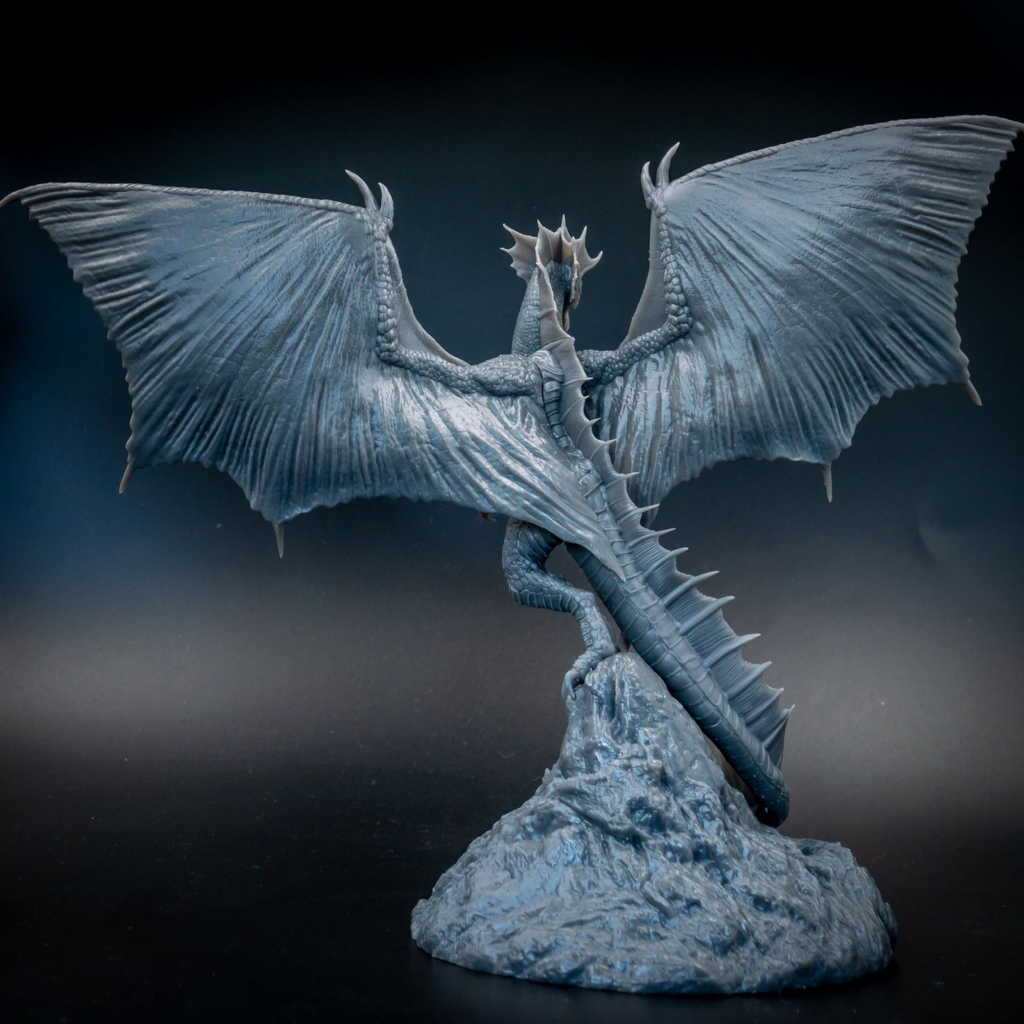 Aether & Alchemist - Ancient Silver Dragon - DnD/TTRPG Figure/Miniature - Helios3DPrinting