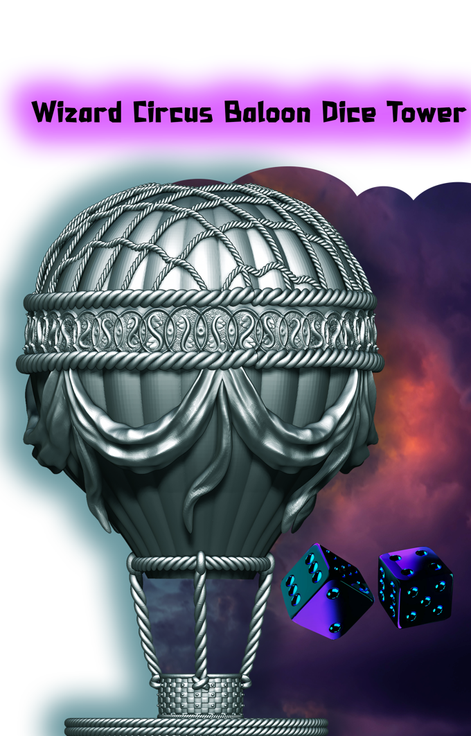 Slope3D - Balloon Dice Tower - DnD/TTRPG/Roleplaying/Wargames