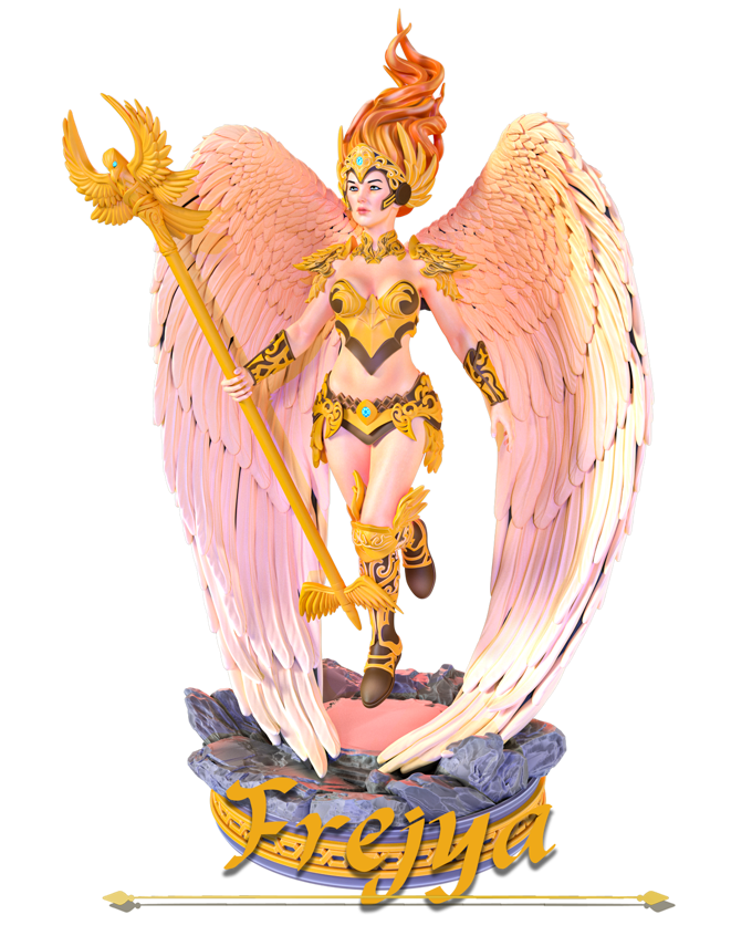Jugglers Miniatures - Frejya the Armoured Angel - 75mm Pin Up/Figure/Model/Diorama