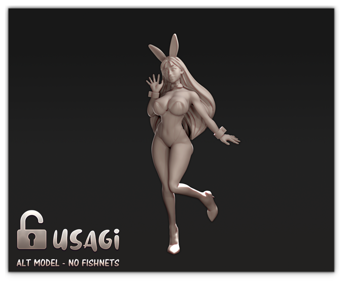Doki3D - Usagi - 75mm Pin Up/Figure/Model/Diorama