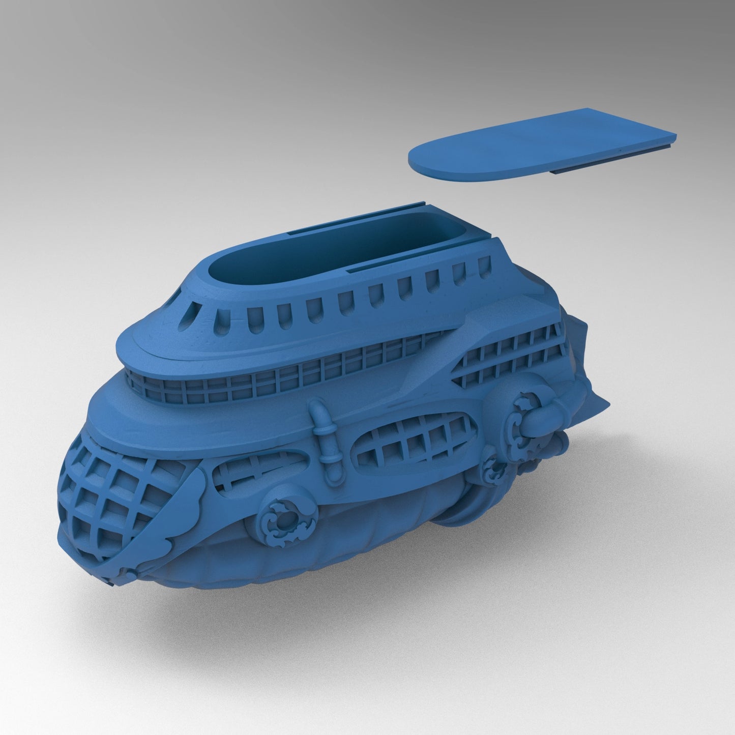 Mythic Roll - Dice Box/Case - Air Ship - DnD/Pathfinder/TTRPG