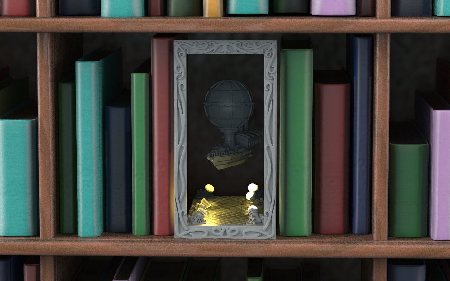 Crosslances - Book Nook/Shelf Insert - Airship