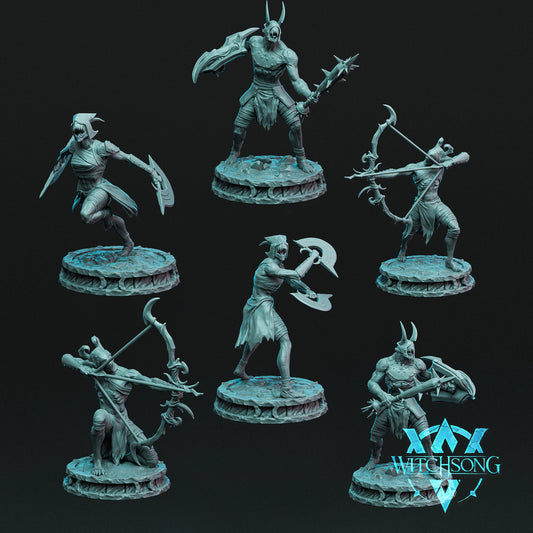 Witchsong Miniatures - Hellforged - Thralls - 5 Poses - Helios3DPrinting