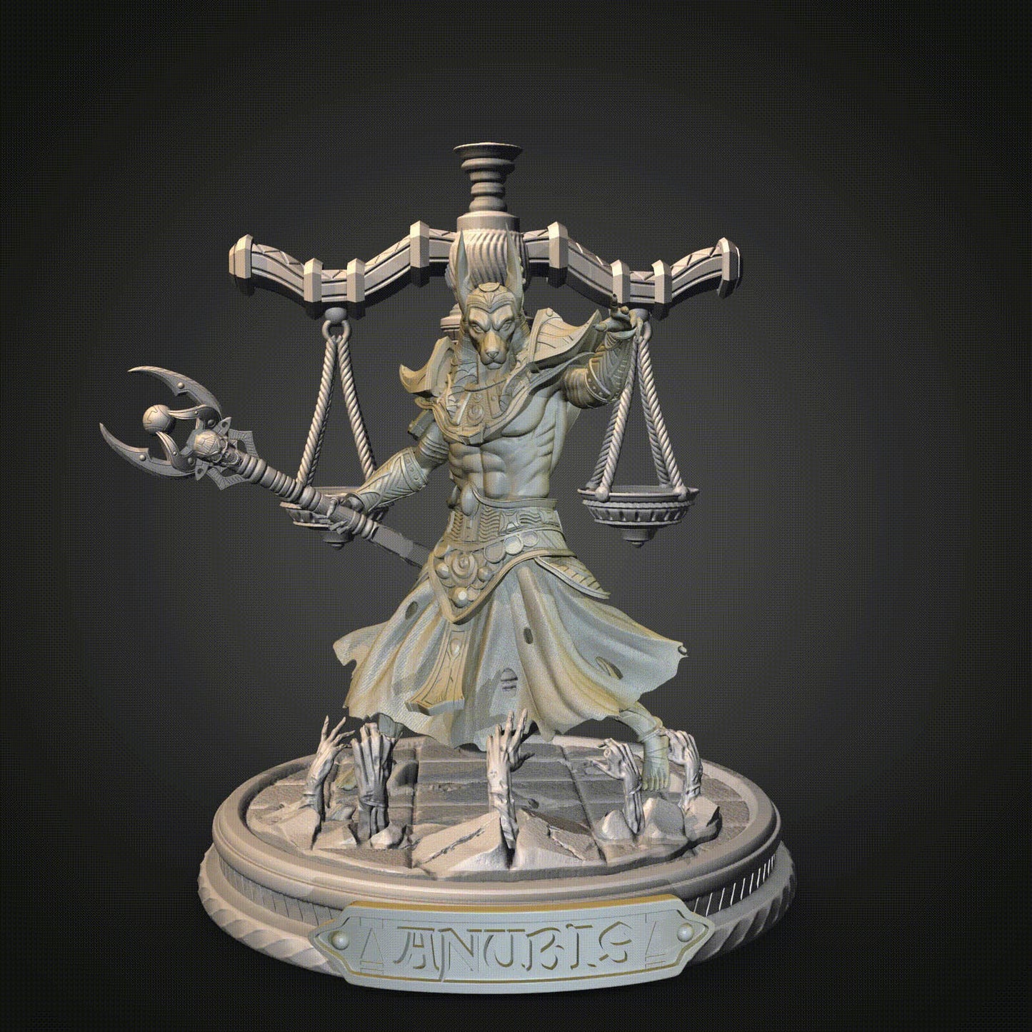 Mojibake - Lore of the Nile - Anubis, God of Death - 120mm Pin Up/Figure/Model/Diorama - Helios3DPrinting