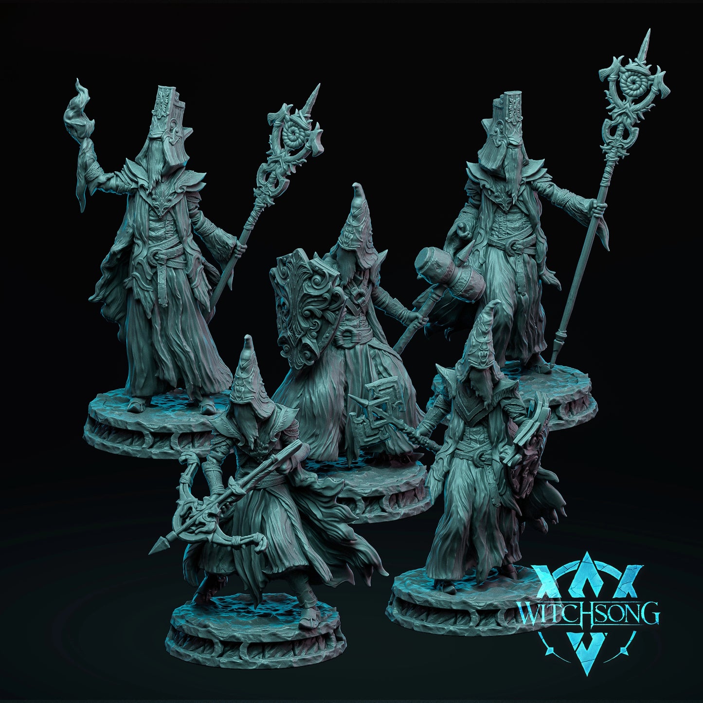 Witchsong Miniatures - Faceless King - Apostles - 5 Poses - Helios3DPrinting