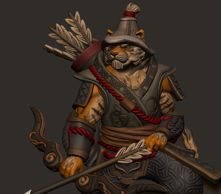 Mojibake - Battle for Xiuyu - Tabaxi Archers - DnD/TTRPG Figure/Miniature - Helios3DPrinting