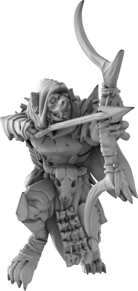 Brayan Nafarrate - Gnoll Archer #1 - DnD/TTRPG Figure/Miniature