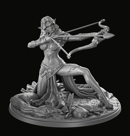 HoldMyMiniatures - Wood Elf Archer - 75mm Pin Up/Figure/Model/Diorama