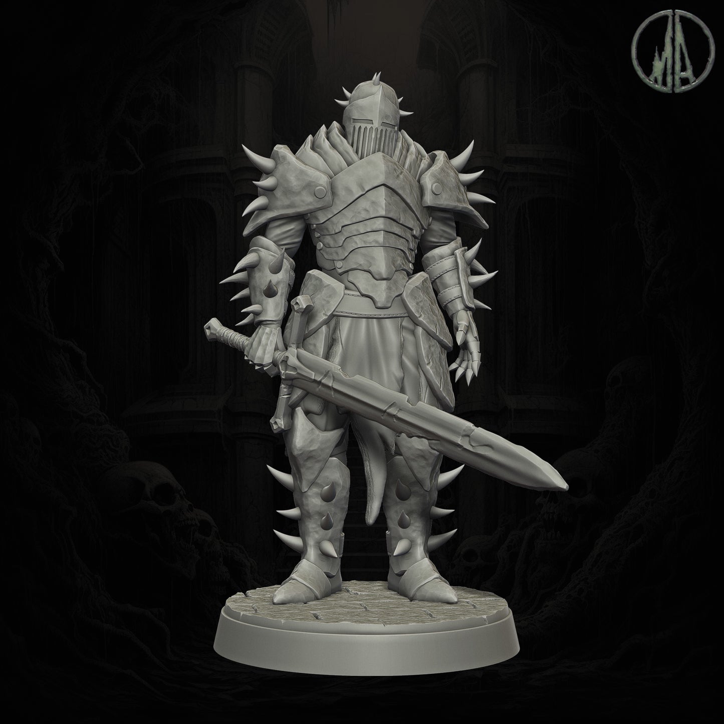 Monolith Arts - Echoes of the Void - Armored Warrior - DnD/TTRPG Figure/Miniature
