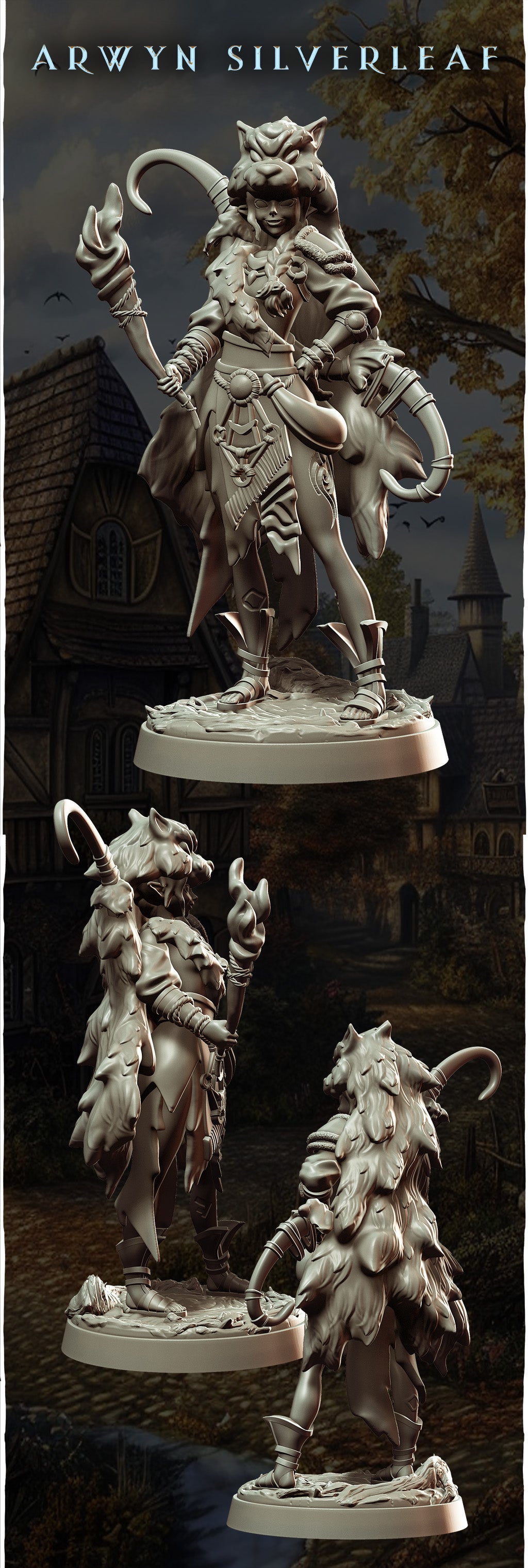 Valkyrie Legend - Arwyn Silverleaf - 75mm Pin Up/Figure/Model/Diorama