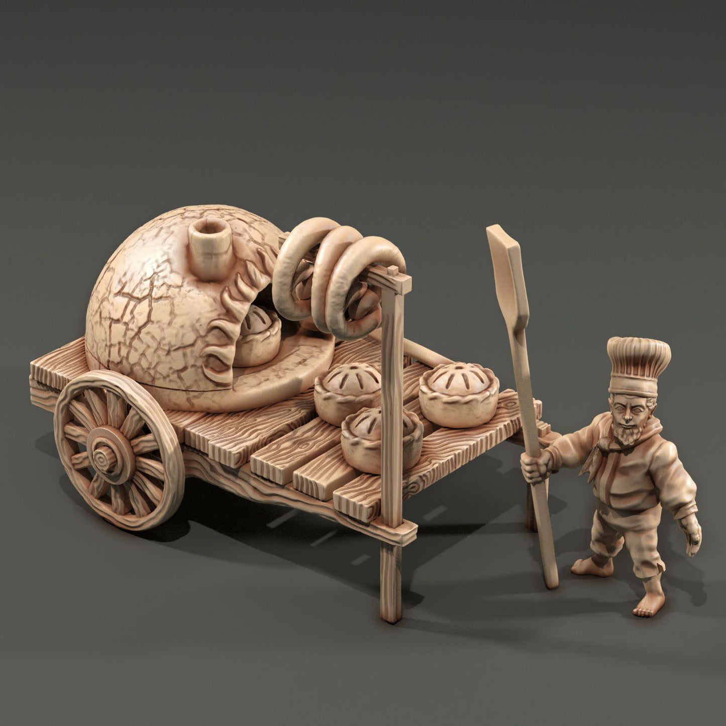 Medusa Miniatures - Halfling Baker - DnD/TTRPG/Roleplaying/Wargames