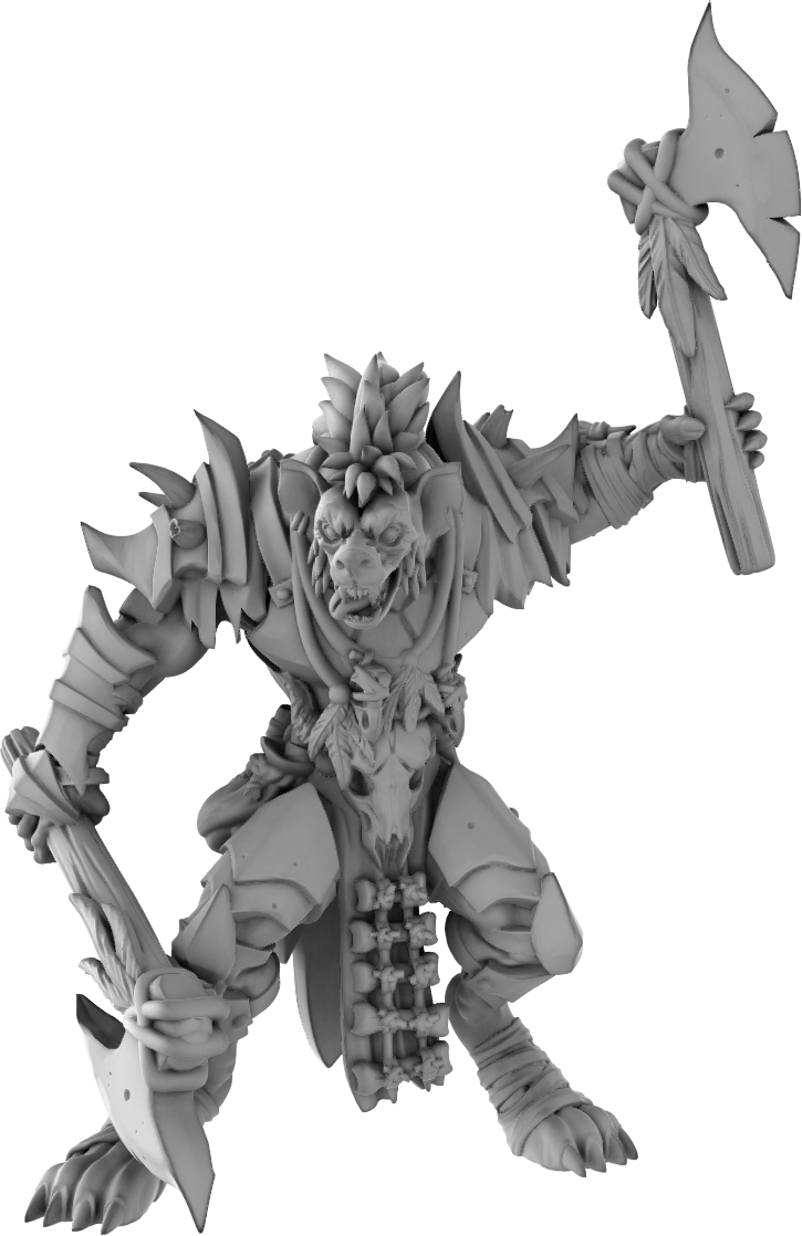 Brayan Nafarrate - Gnoll Axe #1 - DnD/TTRPG Figure/Miniature