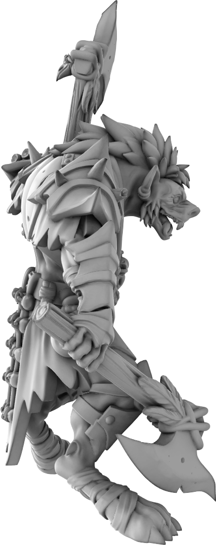 Brayan Nafarrate - Gnoll Axe #1 - DnD/TTRPG Figure/Miniature