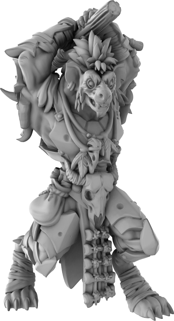 Brayan Nafarrate - Gnoll Axe #2 - DnD/TTRPG Figure/Miniature