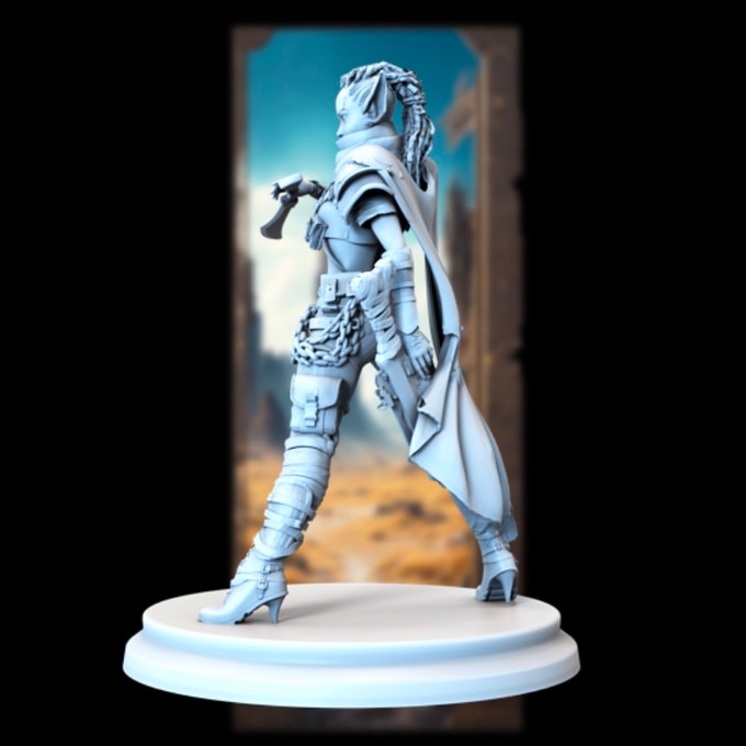 Broken Sword - Post Apocalyptic Elves - Kai Stormcaller - 75/100mm Pin Up/Figure/Model/Diorama
