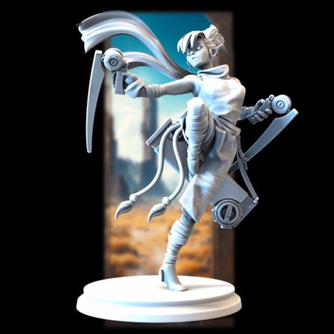 Broken Sword - Post Apocalyptic Elves - Twins - 75/100mm Pin Up/Figure/Model/Diorama