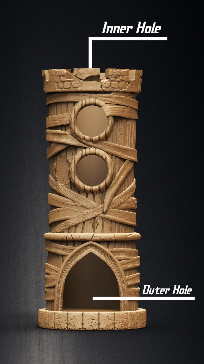 Slope3D - Mummy (Nest) Dice Tower - DnD/TTRPG/Roleplaying/Wargames