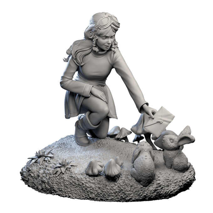 Authorseries Studio - Rabbit's Farewell - 75mm Pin Up/Figure/Model/Diorama