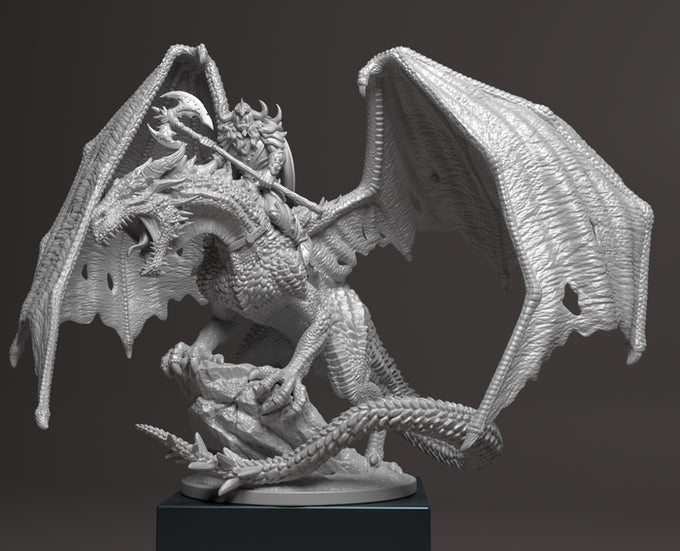 Nocturna - Drakor the Dragonrider - 75mm Pin Up/Figure/Model/Diorama