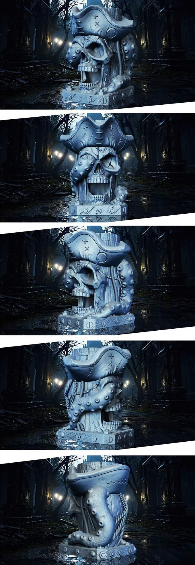 Slope3D - Pirate Skull (Octopus) Dice Tower - DnD/TTRPG/Roleplaying/Wargames