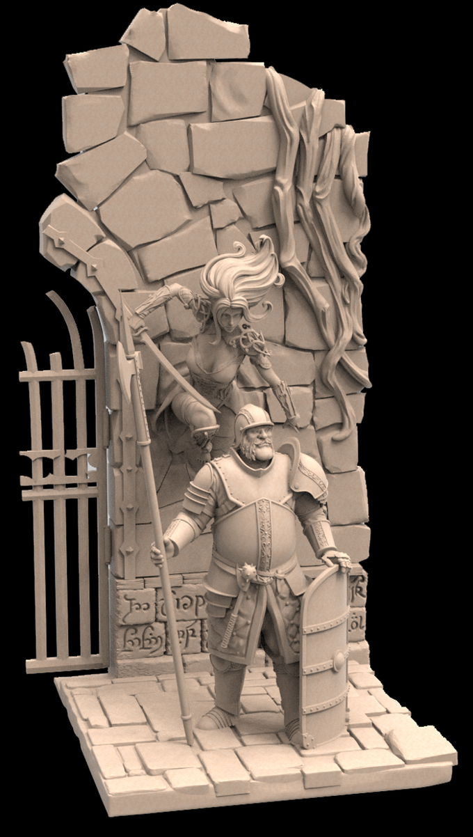 Minihoard - Through Wall - 75mm Pin Up/Figure/Model/Diorama