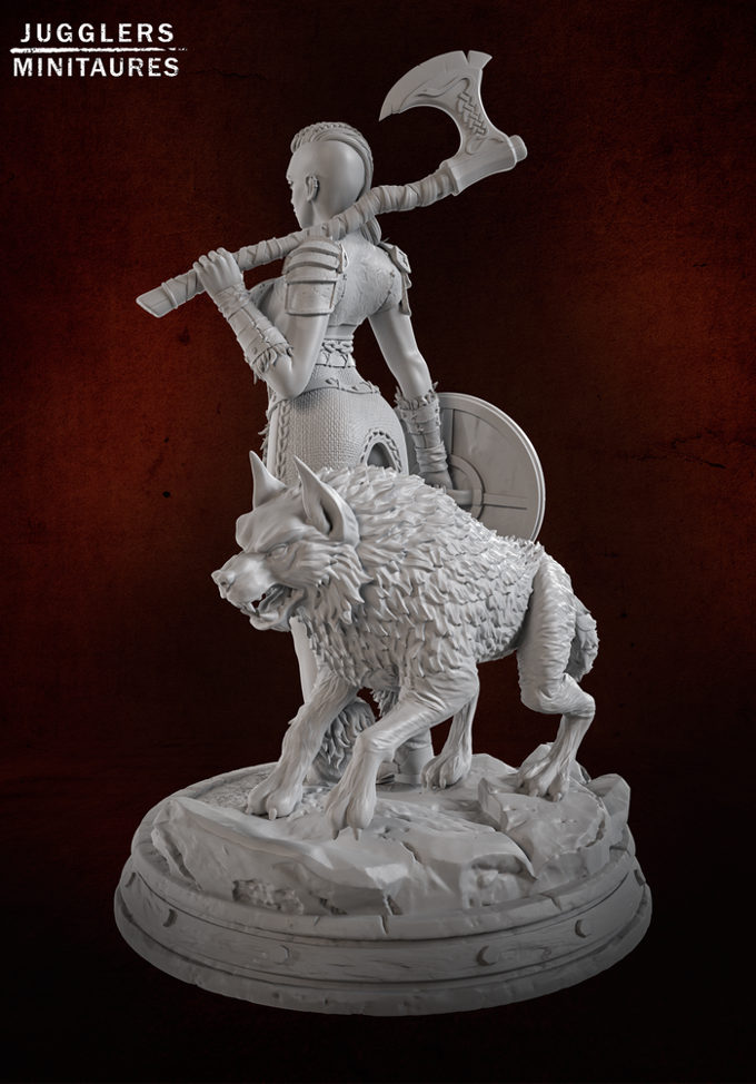 Jugglers Miniatures - Runa Wildfire - 75mm Pin Up/Figure/Model/Diorama