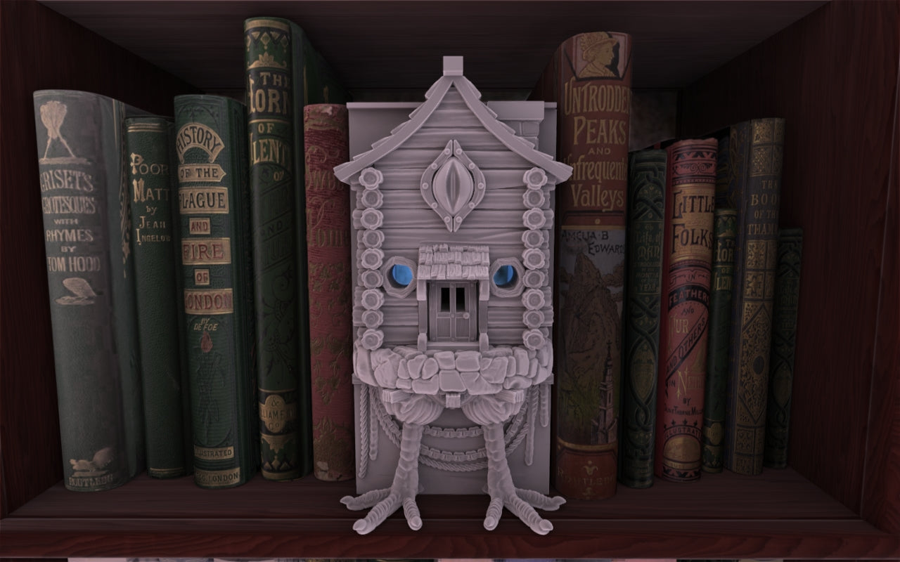 Crosslances - Book Nook/Shelf Insert - Baba Yaga's Hut