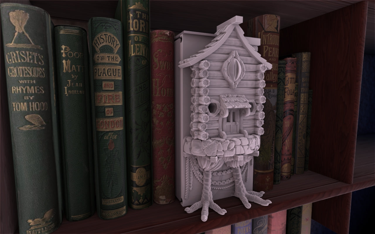 Crosslances - Book Nook/Shelf Insert - Baba Yaga's Hut
