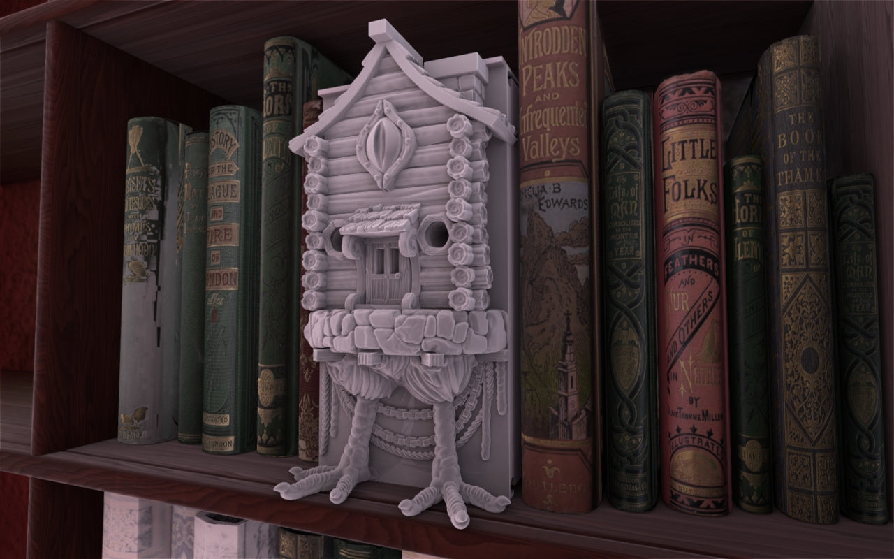 Crosslances - Book Nook/Shelf Insert - Baba Yaga's Hut