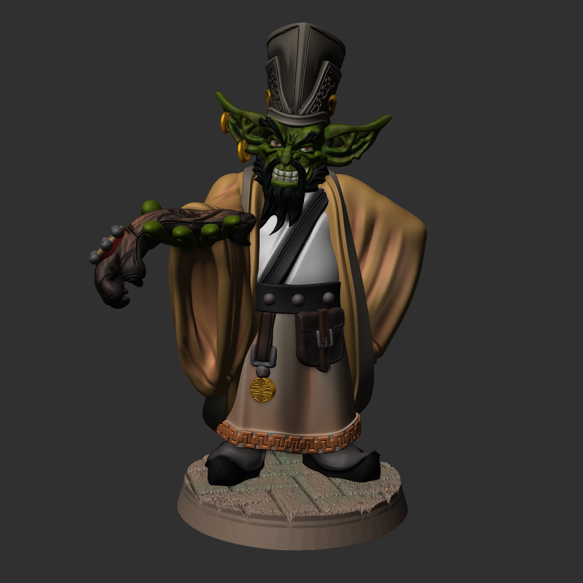 Mojibake - Battle for Xiuyu - Goblin Merchant - DnD/TTRPG Figure/Miniature - Helios3DPrinting