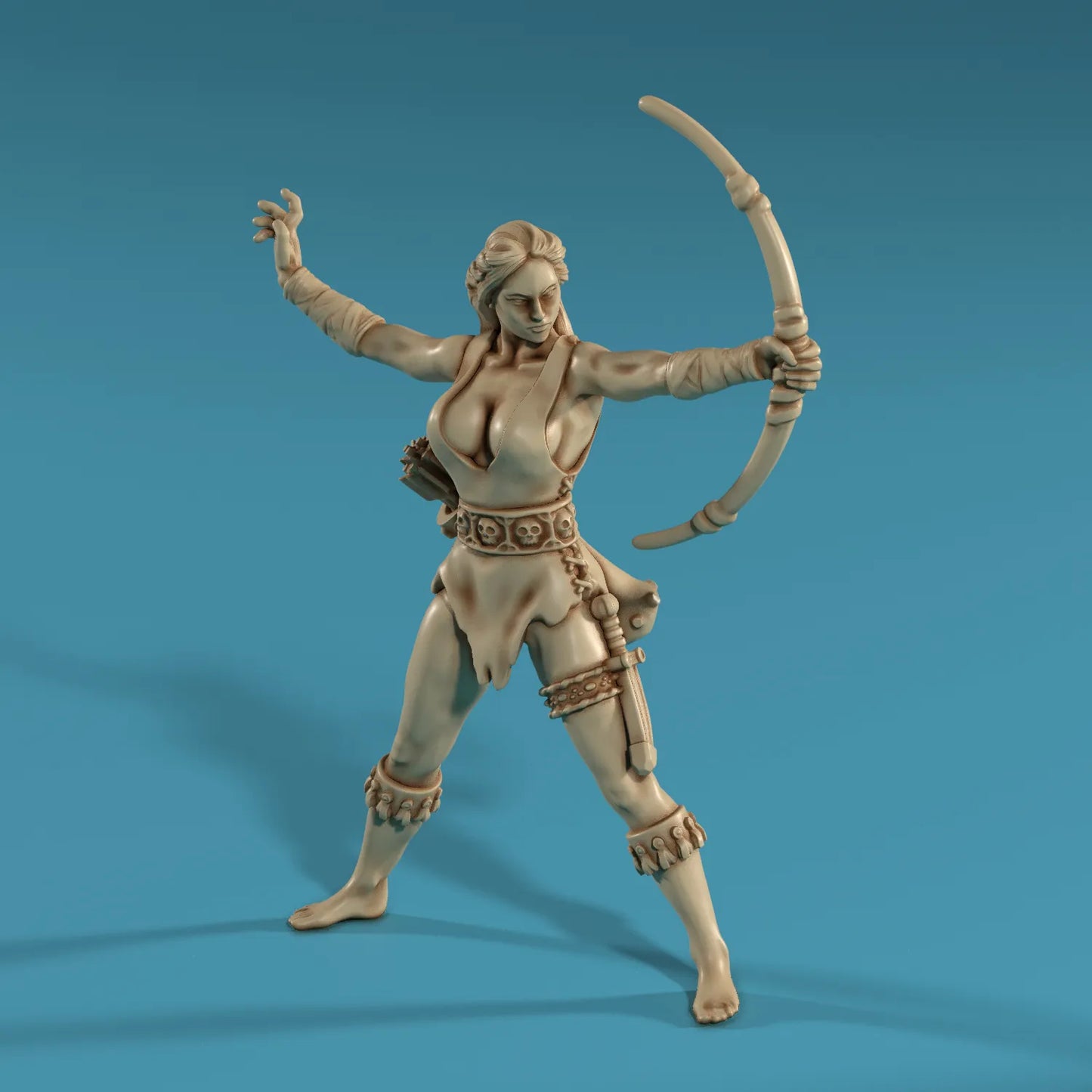 Medusa Miniatures - Barbarian w/Bow #3 - DnD/TTRPG/Roleplaying/Wargames
