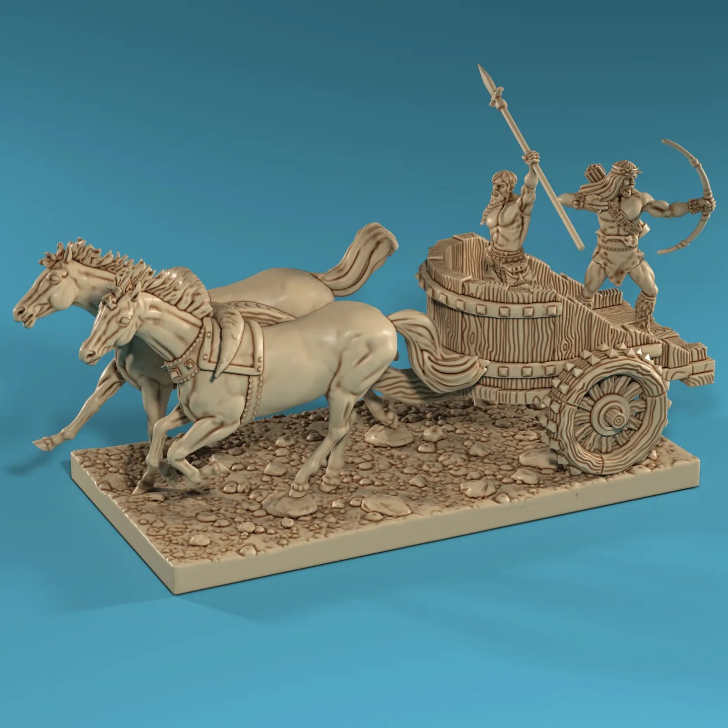 Medusa Miniatures - Barbarian Chariot Riders - DnD/TTRPG/Roleplaying/Wargames