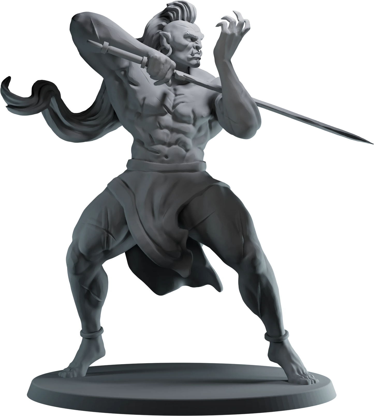 Calamity Figures - Wyrm Slayers - Orc Barbarian - 75mm Pin Up/Figure/Model/Diorama