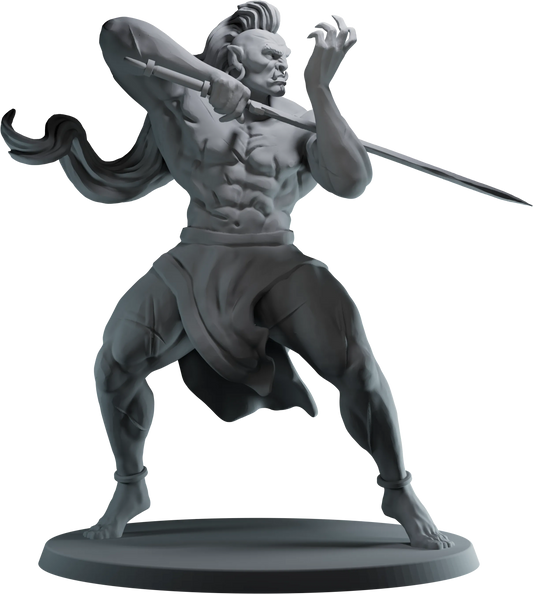 Calamity Figures - Wyrm Slayers - Orc Barbarian - 75mm Pin Up/Figure/Model/Diorama